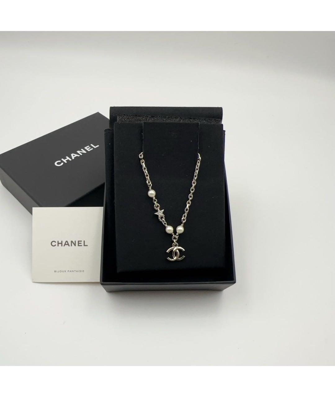 CHANEL Серебрянный металлический браслет, фото 3