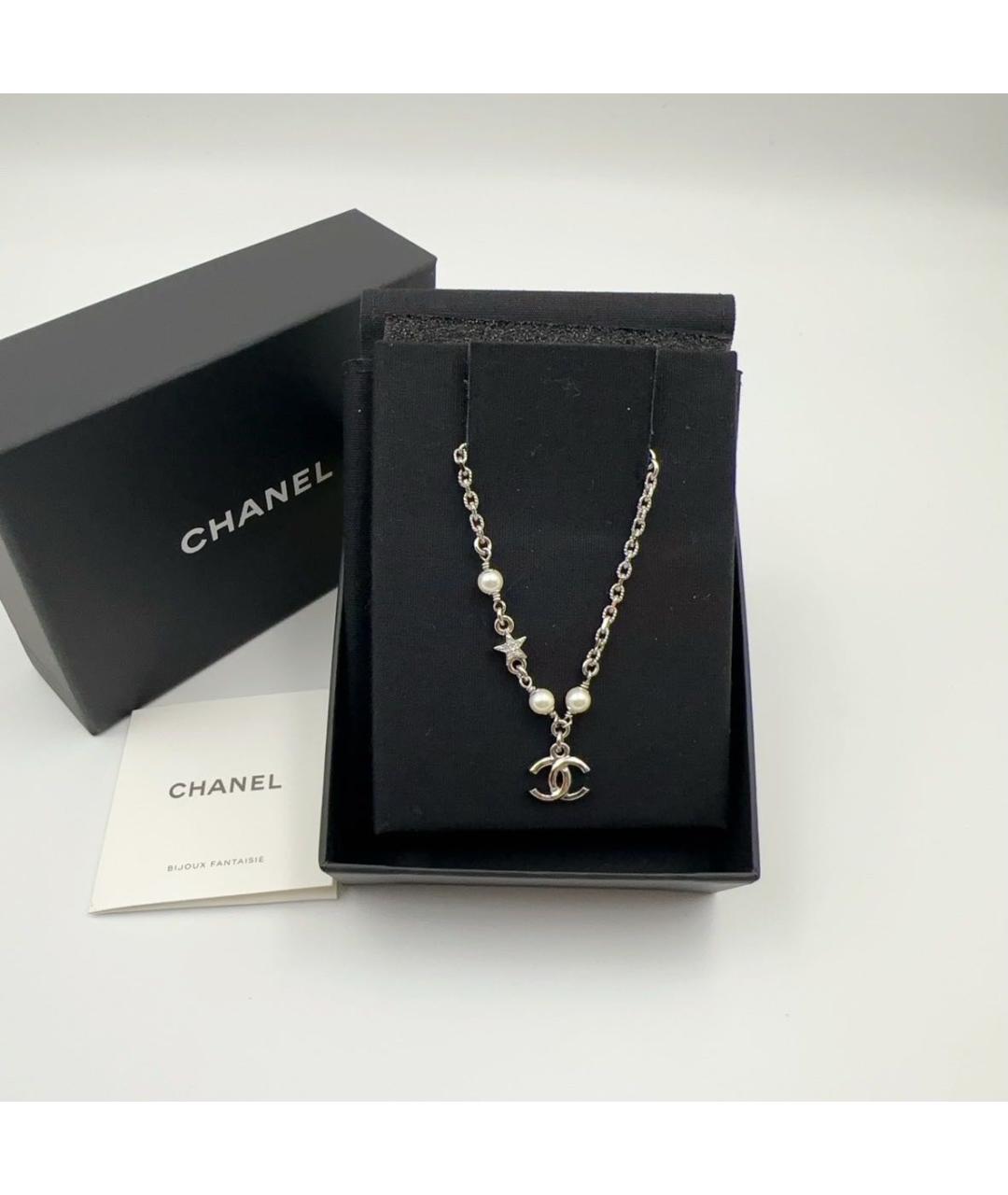 CHANEL Серебрянный металлический браслет, фото 2