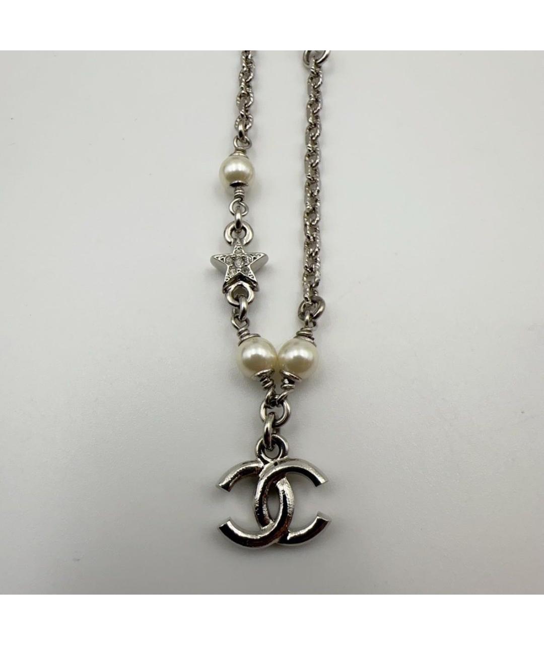 CHANEL Серебрянный металлический браслет, фото 6