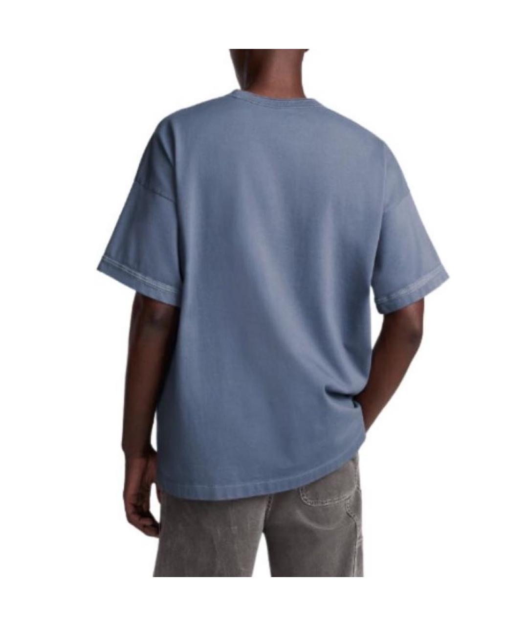 CHRISTIAN DIOR Голубая хлопковая футболка, фото 6