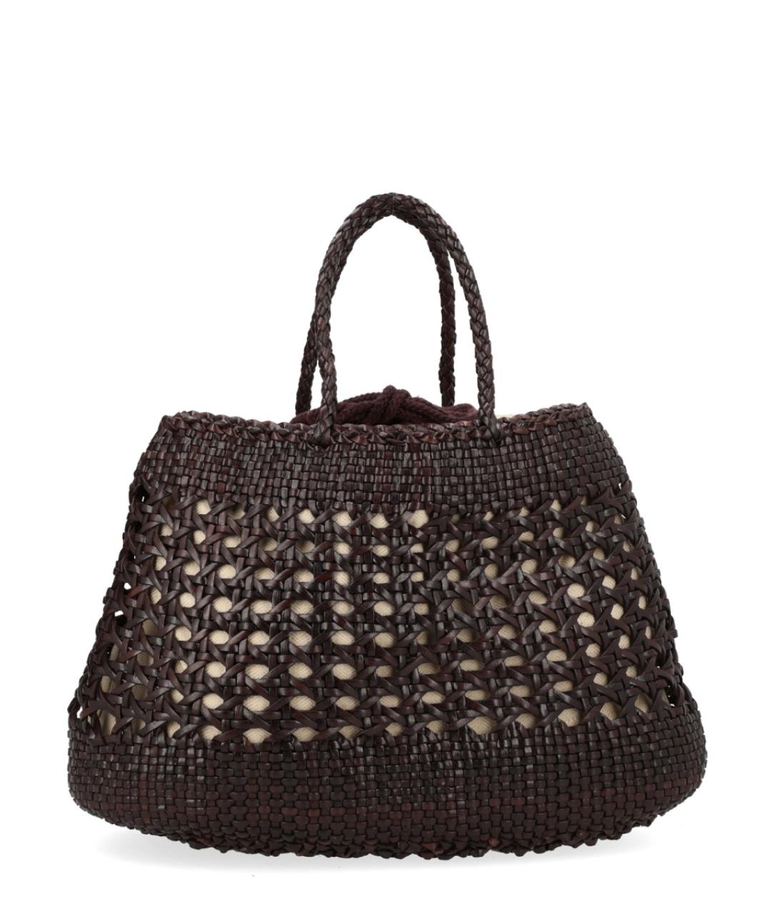 Dragon Diffusion Коричневая кожаная сумка тоут, фото 3