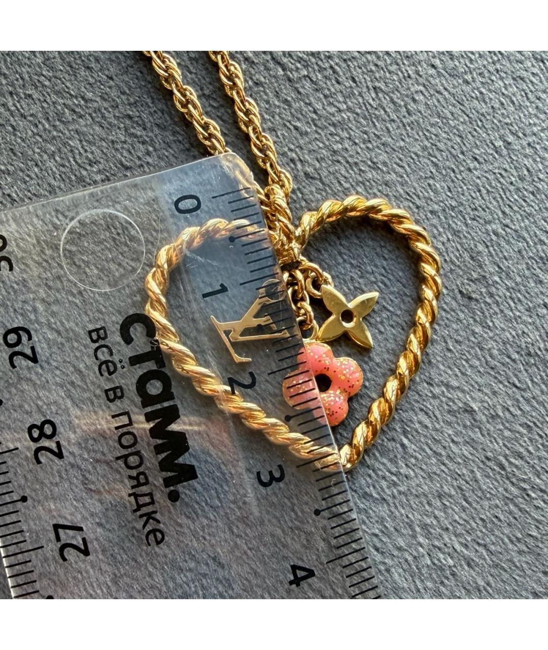 LOUIS VUITTON Золотое металлическое колье, фото 6