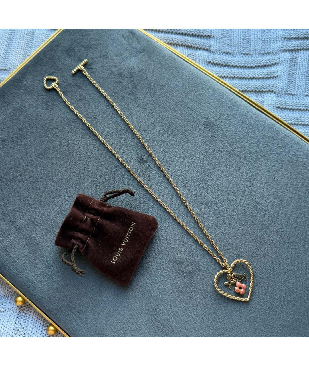 LOUIS VUITTON Золотое металлическое колье, фото 2