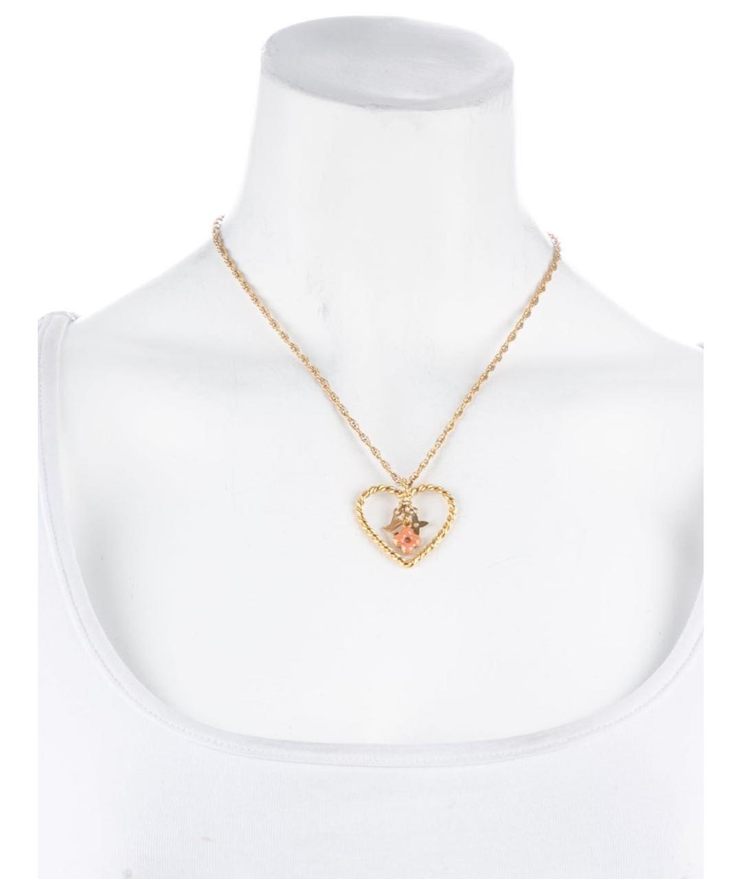 LOUIS VUITTON Золотое металлическое колье, фото 7