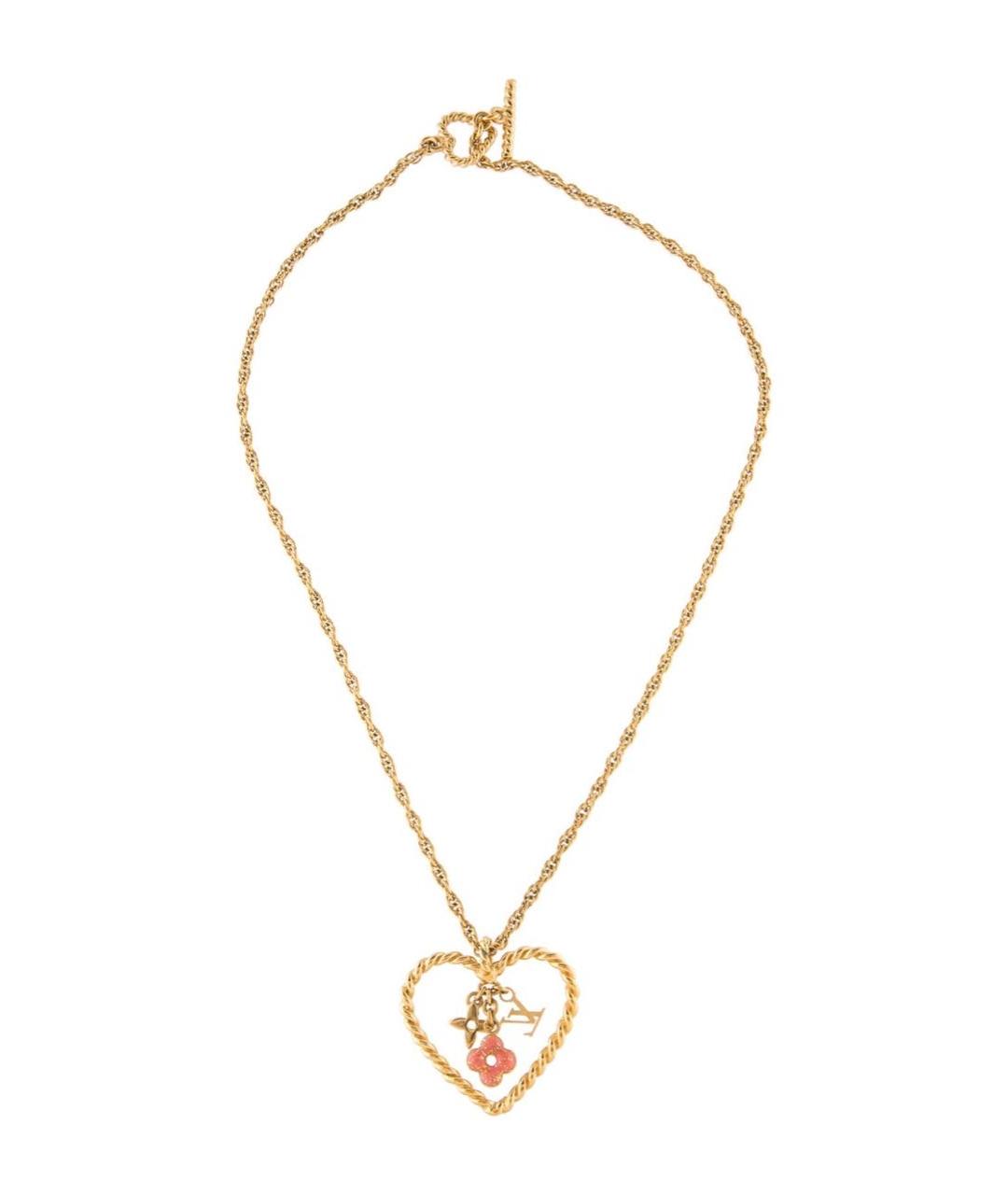 LOUIS VUITTON Золотое металлическое колье, фото 1