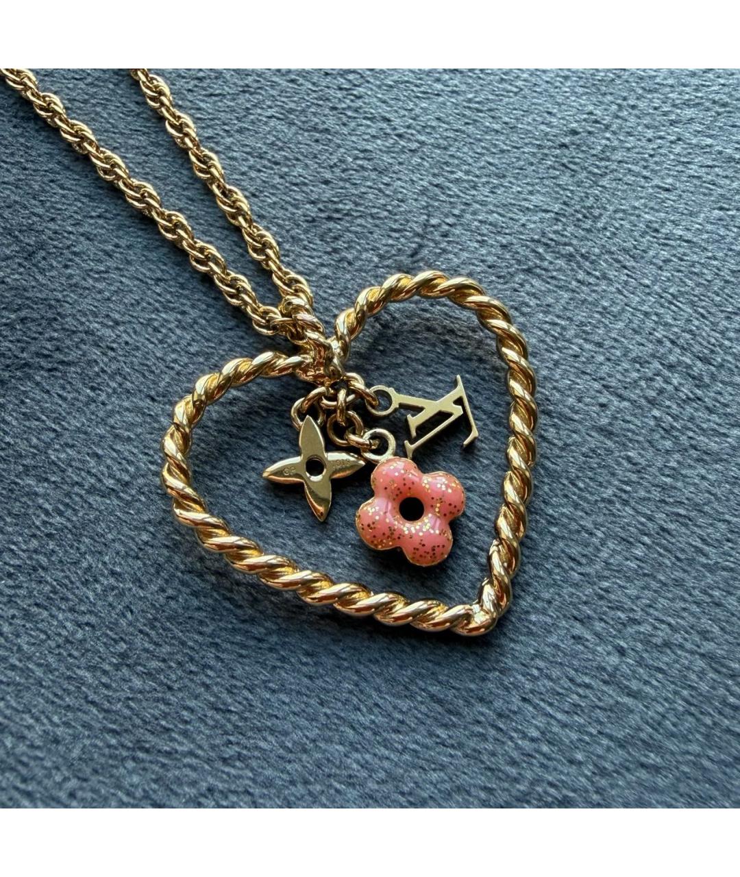 LOUIS VUITTON Золотое металлическое колье, фото 3