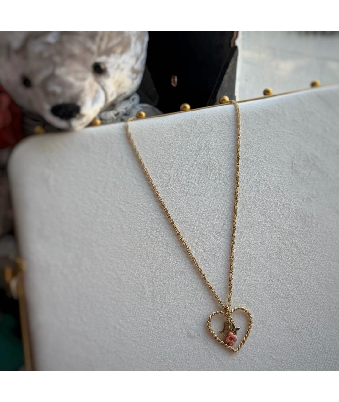 LOUIS VUITTON Золотое металлическое колье, фото 8