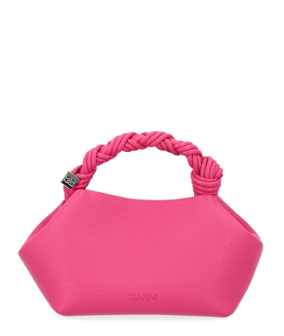 GANNI Фуксия синтетическая сумка с короткими ручками, фото 3