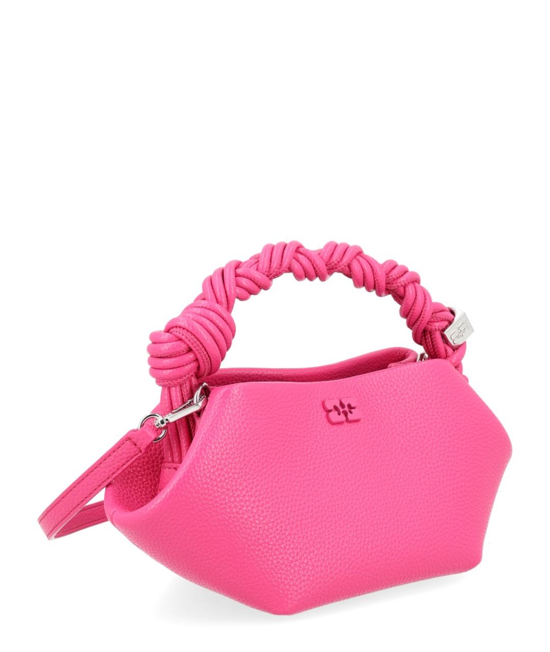 GANNI Фуксия синтетическая сумка с короткими ручками, фото 2