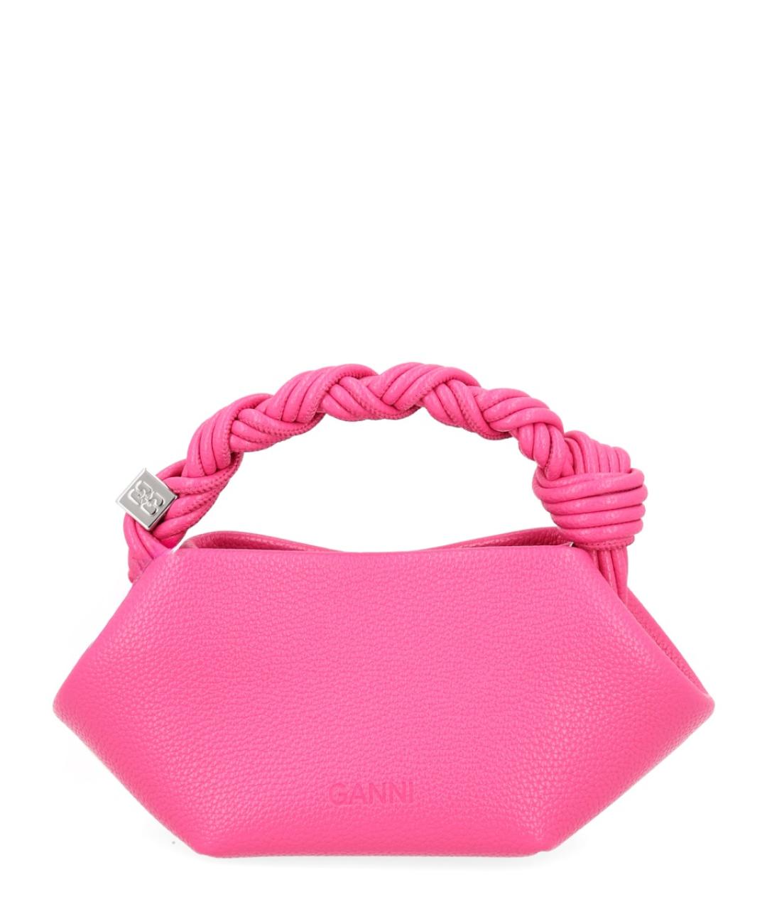 GANNI Фуксия синтетическая сумка с короткими ручками, фото 3