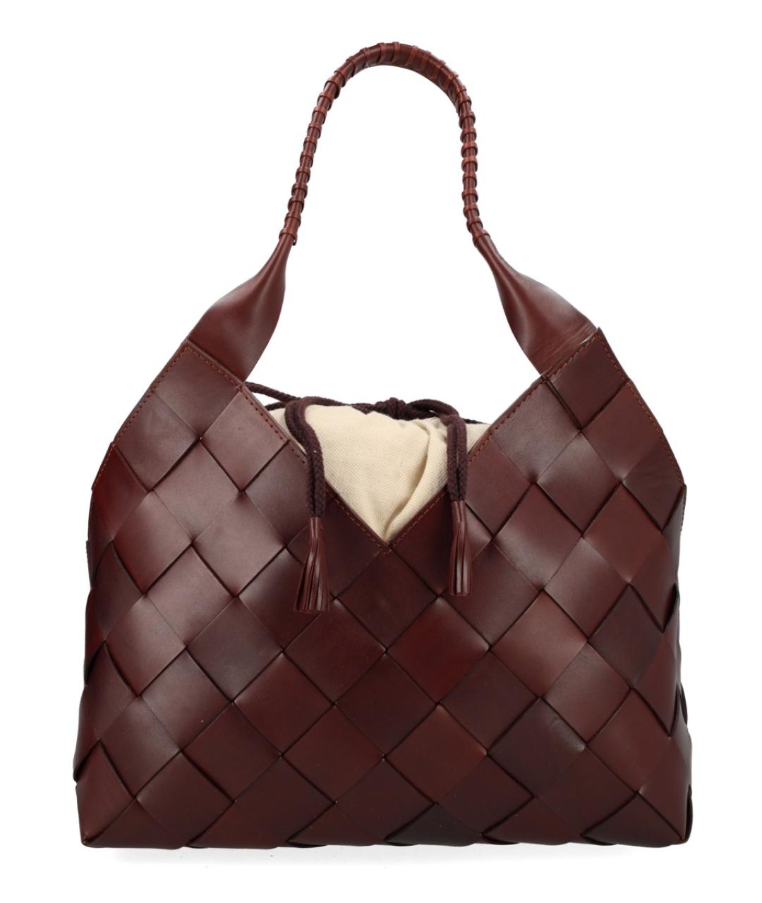 Dragon Diffusion Коричневая кожаная сумка тоут, фото 2