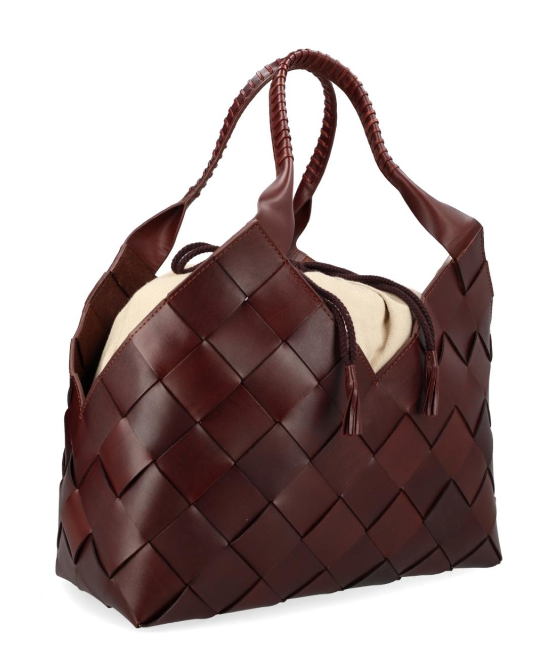 Dragon Diffusion Коричневая кожаная сумка тоут, фото 1