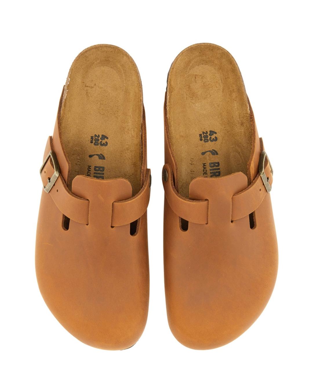 BIRKENSTOCK Коричневые кожаные сандалии, фото 4