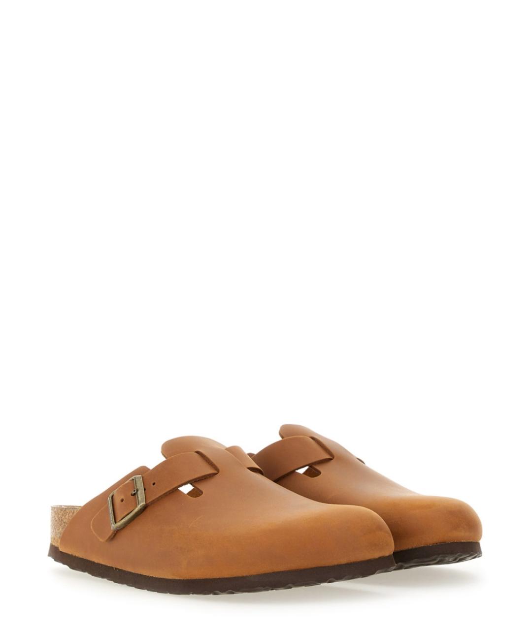 BIRKENSTOCK Коричневые кожаные сандалии, фото 2