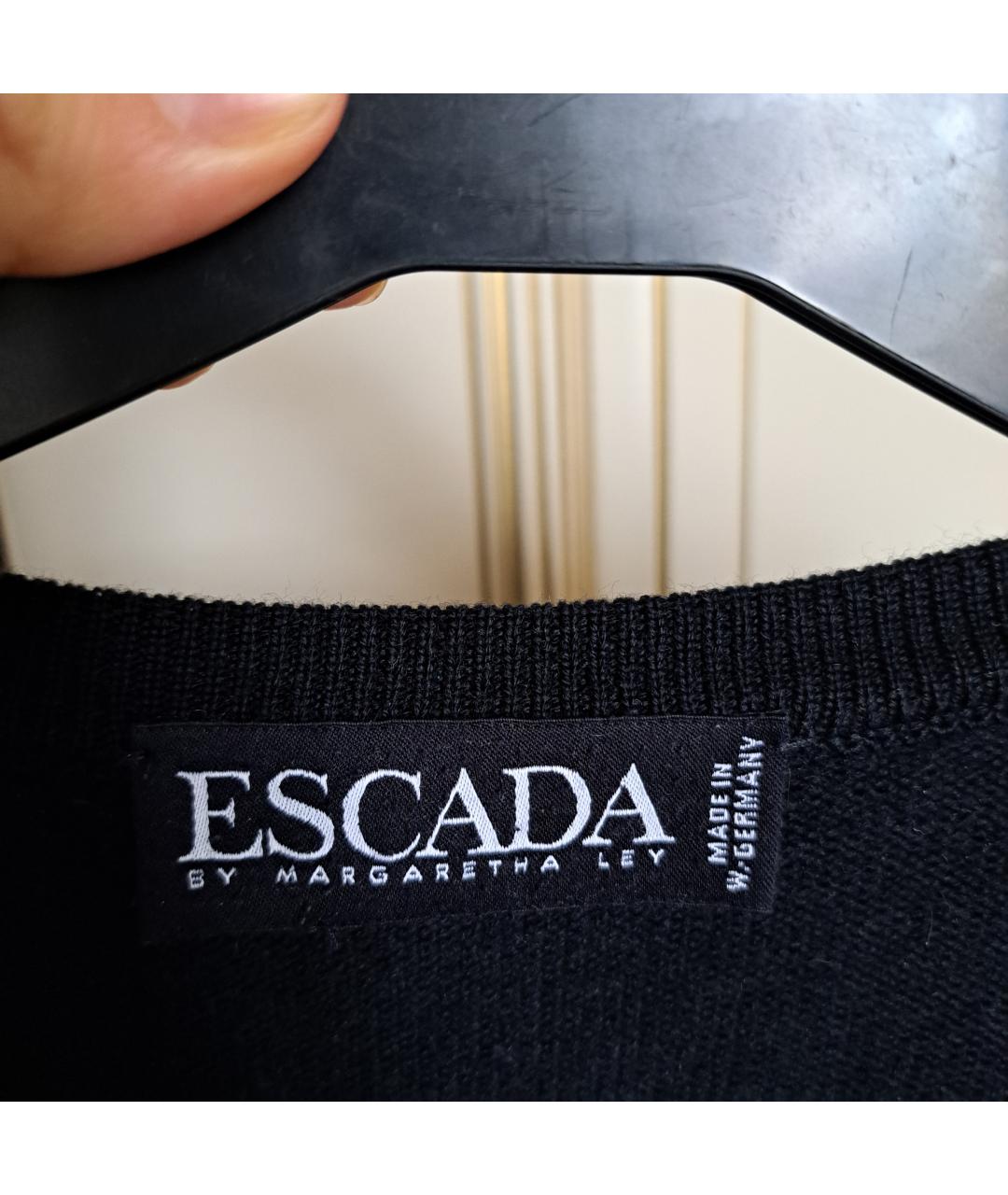 ESCADA Темно-синий шерстяной кардиган, фото 5