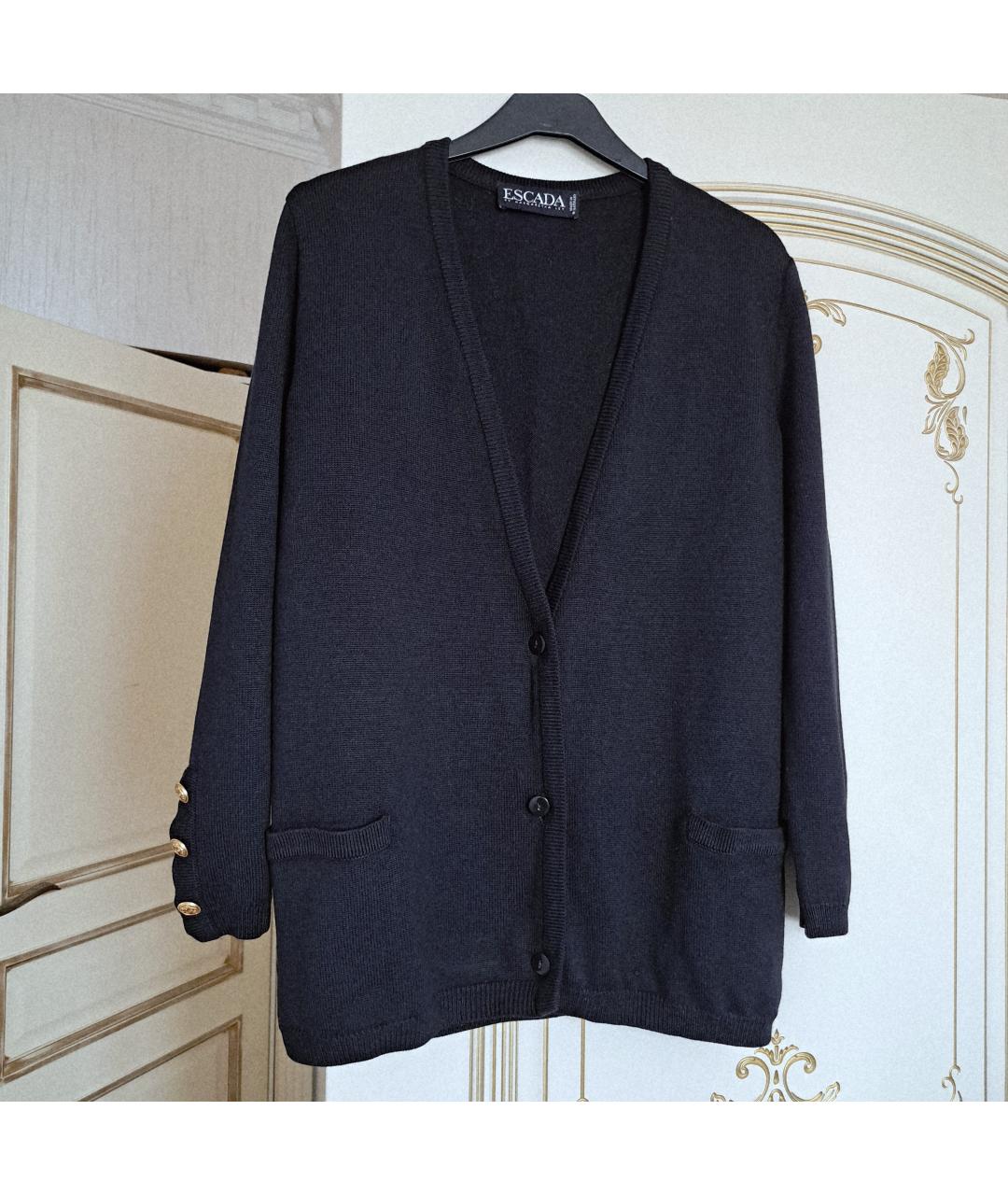 ESCADA Темно-синий шерстяной кардиган, фото 7