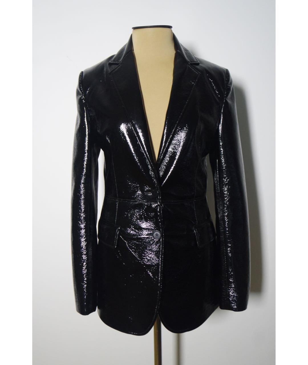 MSGM Черный полиуретановый жакет/пиджак, фото 9