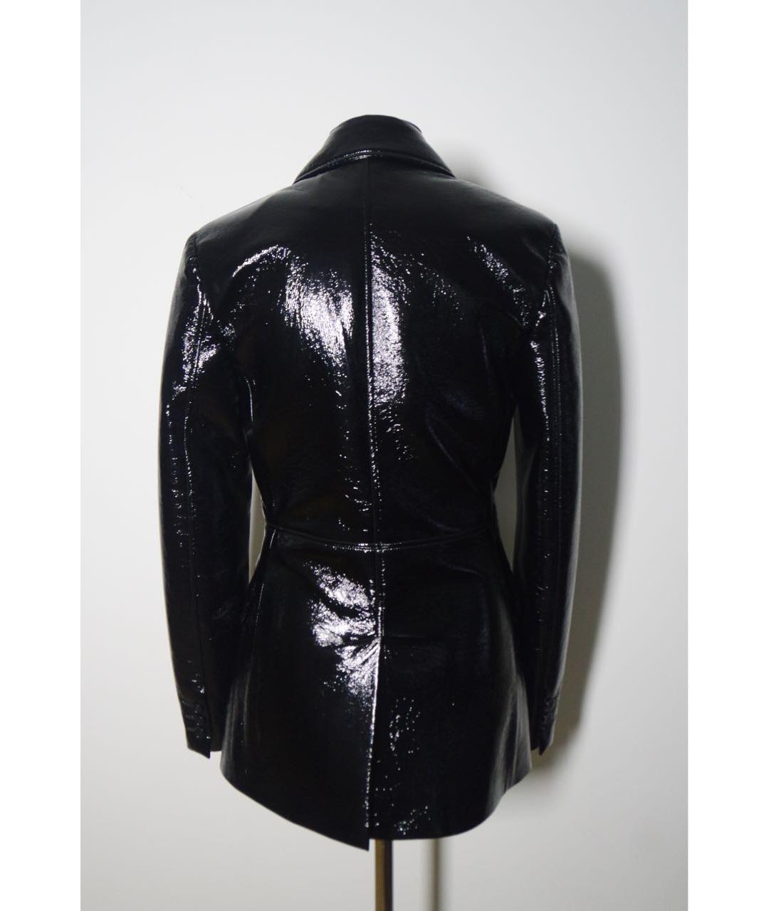 MSGM Черный полиуретановый жакет/пиджак, фото 7