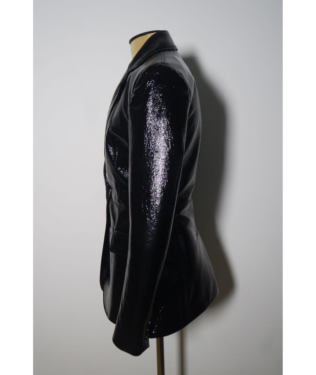 MSGM Черный полиуретановый жакет/пиджак, фото 6