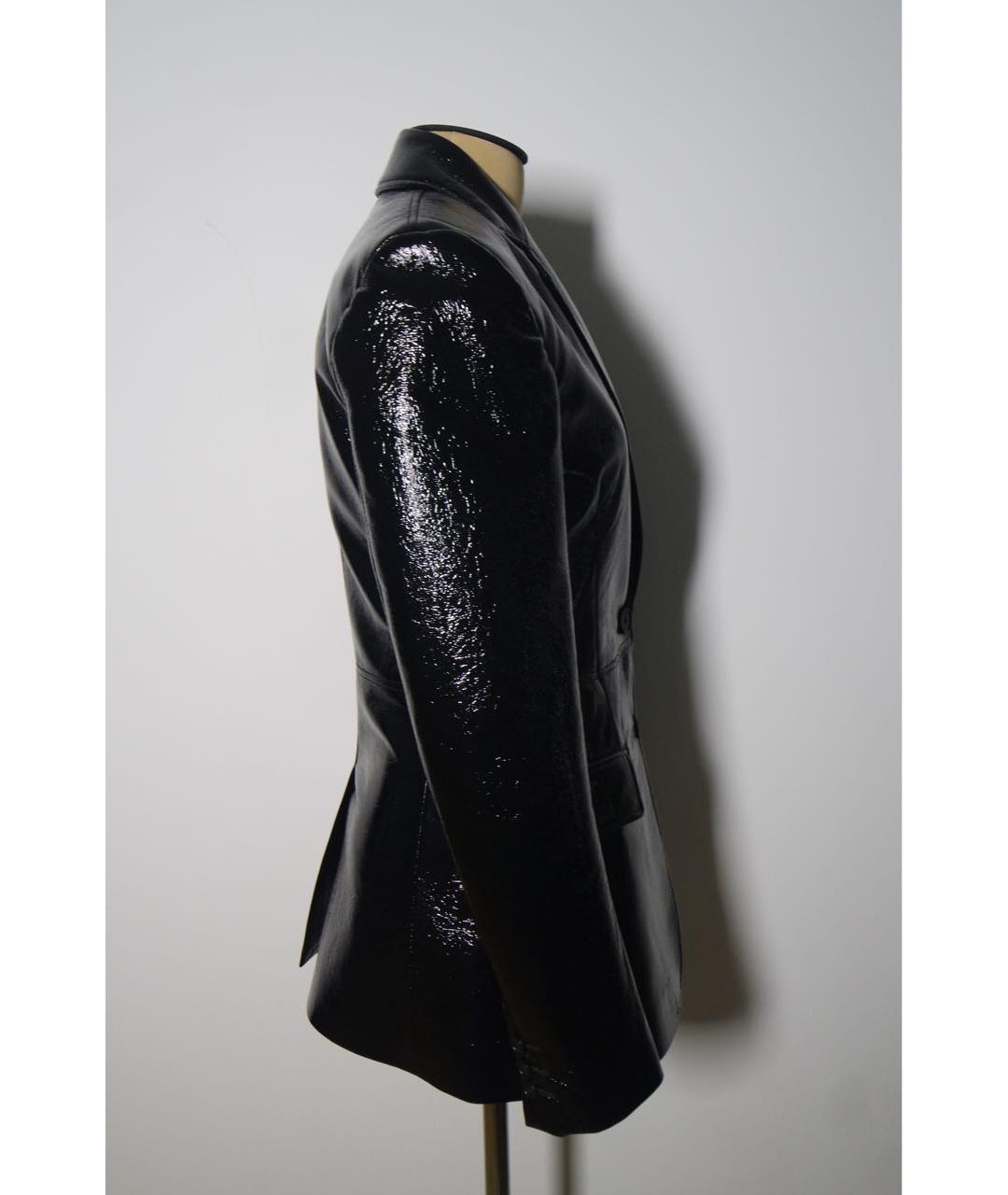 MSGM Черный полиуретановый жакет/пиджак, фото 8
