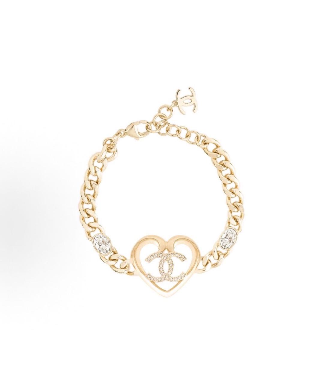 CHANEL Золотой металлический браслет, фото 5