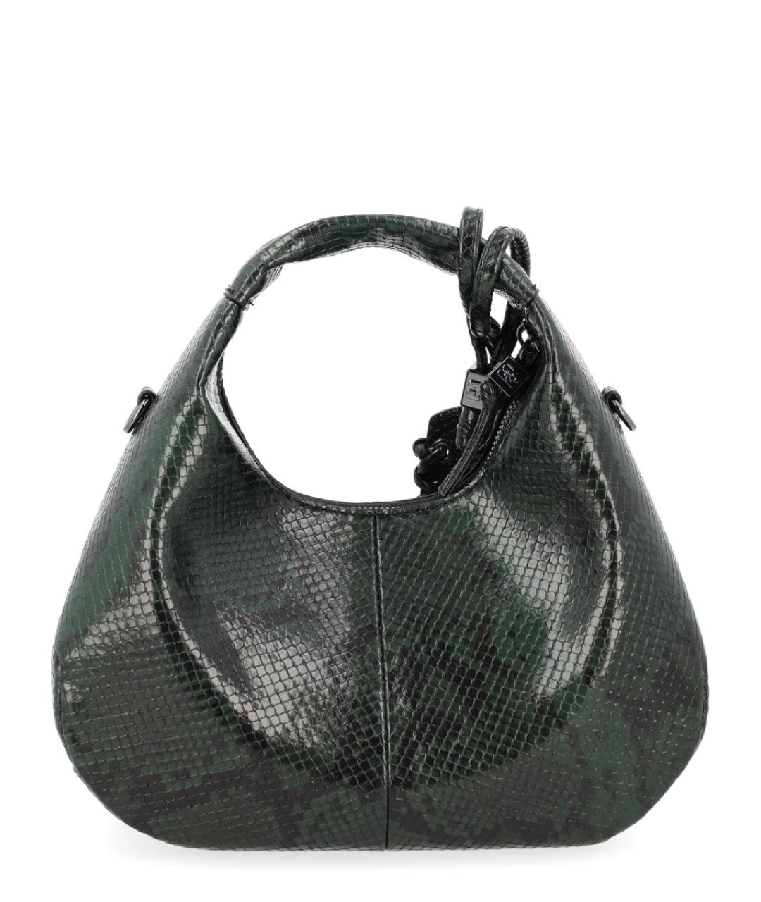 GANNI Зеленая синтетическая сумка тоут, фото 3