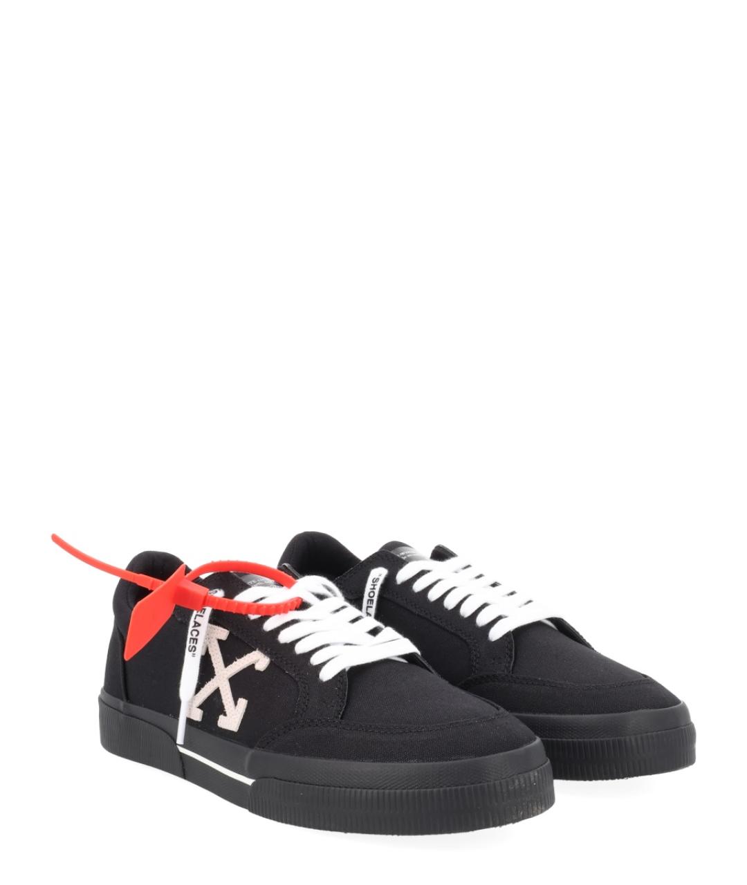 OFF-WHITE Черные низкие кроссовки / кеды, фото 2