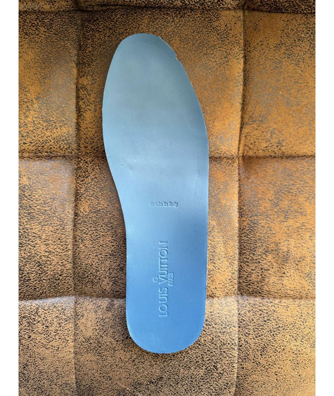 LOUIS VUITTON Голубые текстильные слипоны, фото 8