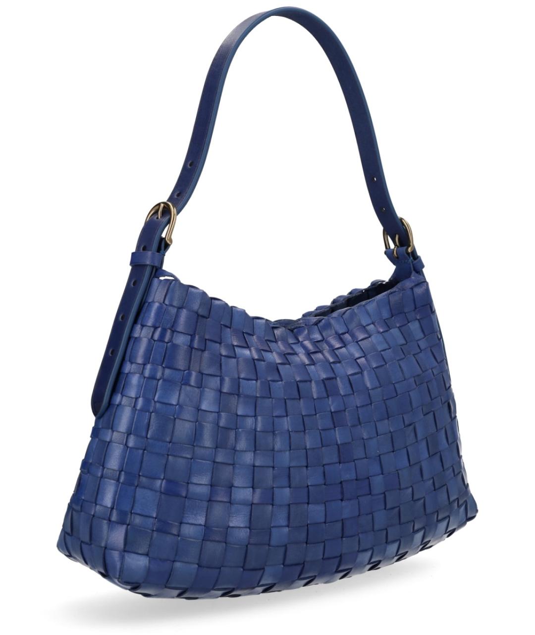 Dragon Diffusion Синяя кожаная сумка тоут, фото 2