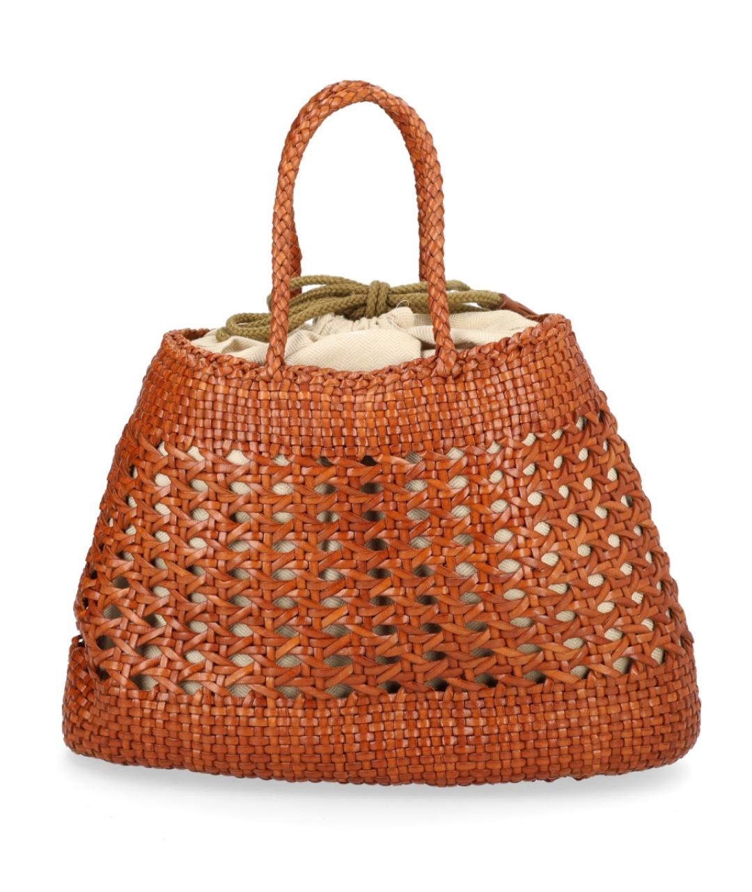 Dragon Diffusion Оранжевая кожаная сумка тоут, фото 3