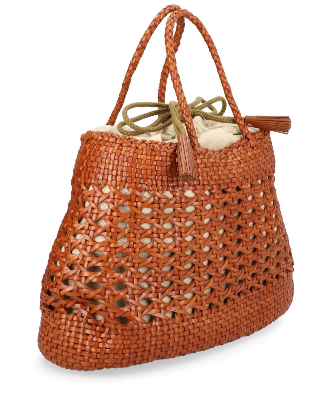 Dragon Diffusion Оранжевая кожаная сумка тоут, фото 2