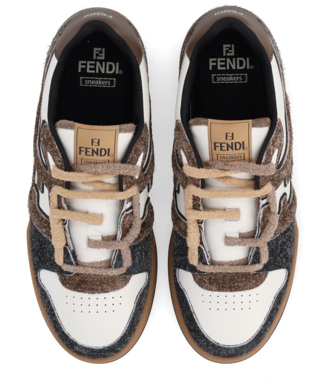 FENDI Мульти кожаные низкие кроссовки / кеды, фото 5