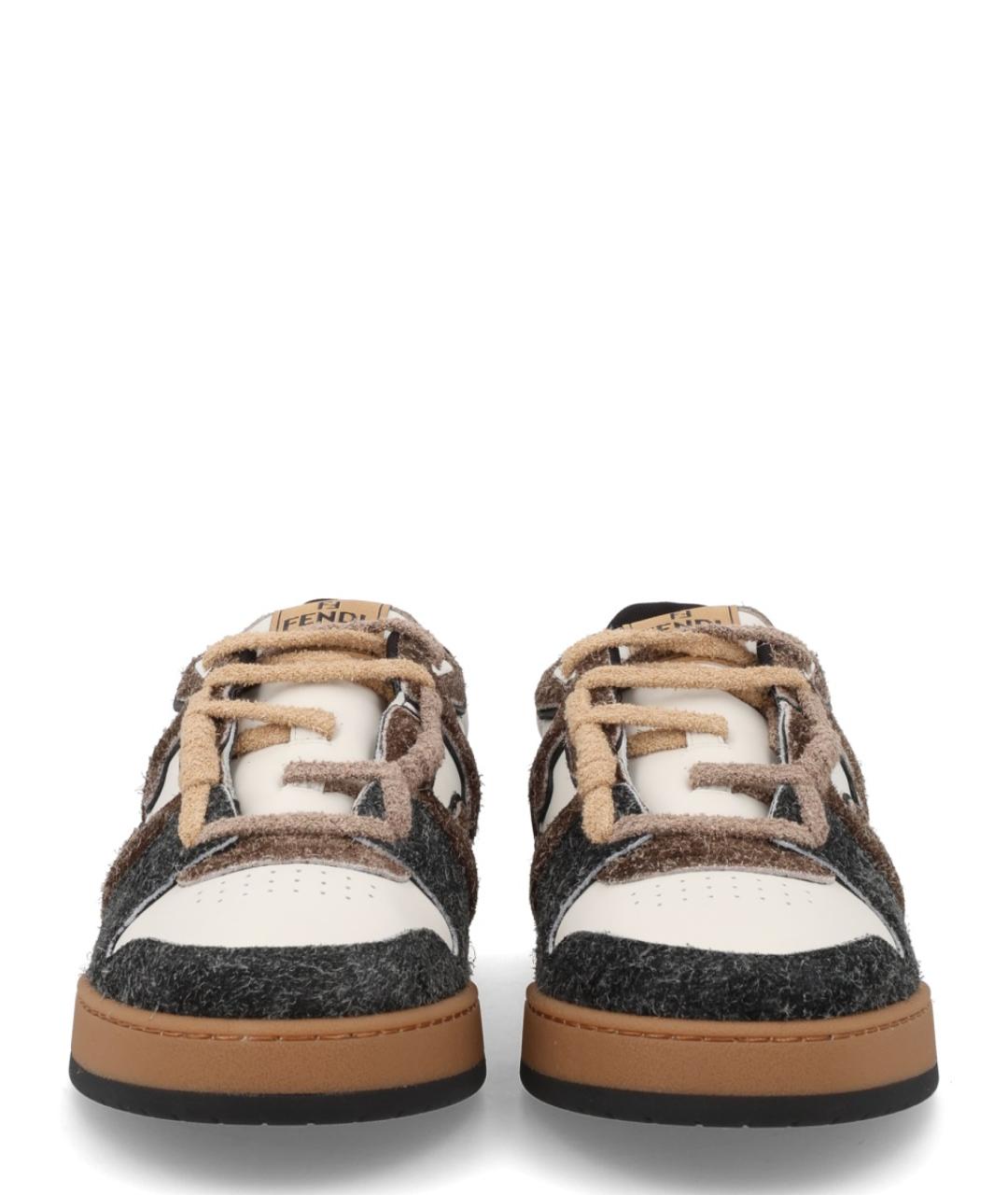 FENDI Мульти кожаные низкие кроссовки / кеды, фото 3