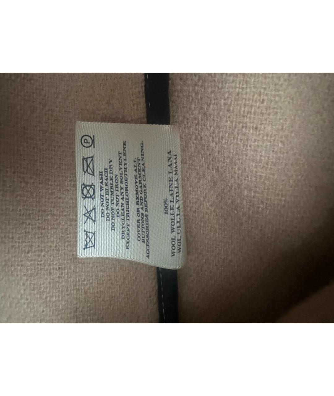BURBERRY Бежевое шерстяное пальто, фото 7