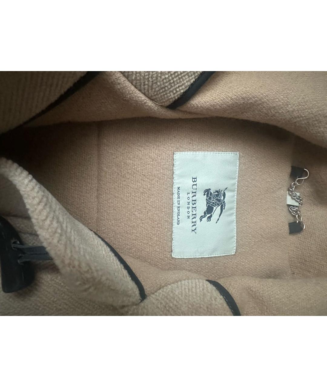 BURBERRY Бежевое шерстяное пальто, фото 3