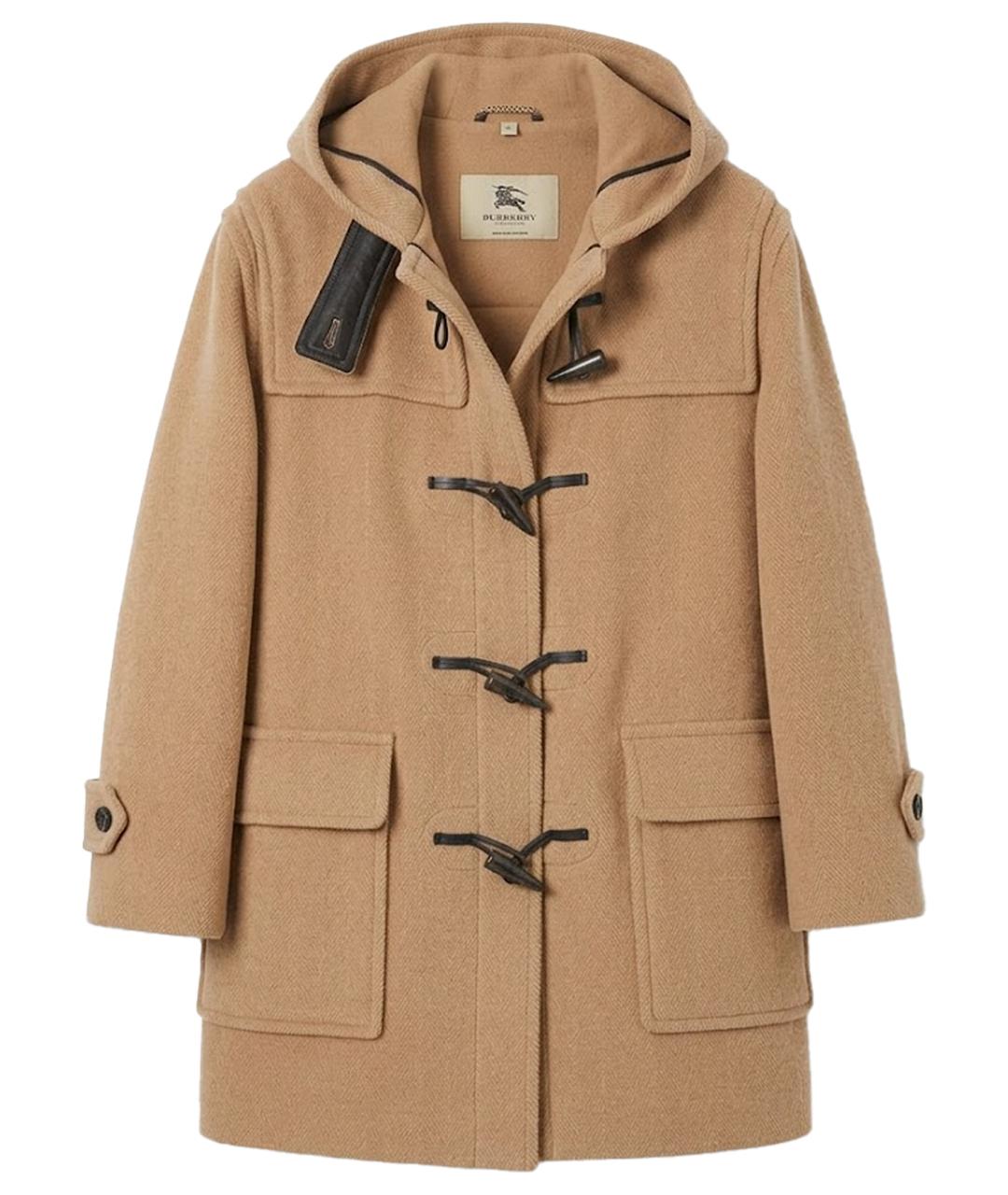 BURBERRY Бежевое шерстяное пальто, фото 1