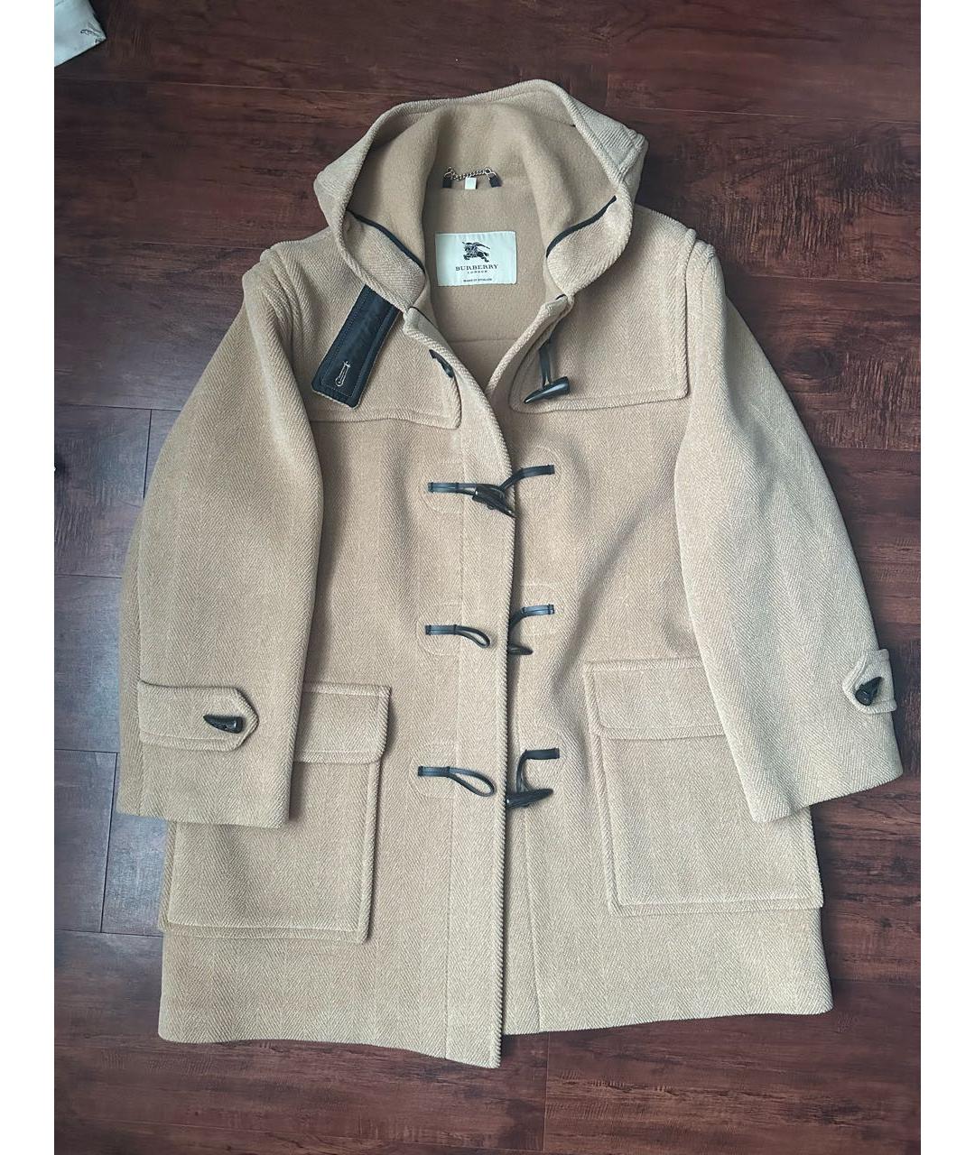 BURBERRY Бежевое шерстяное пальто, фото 8