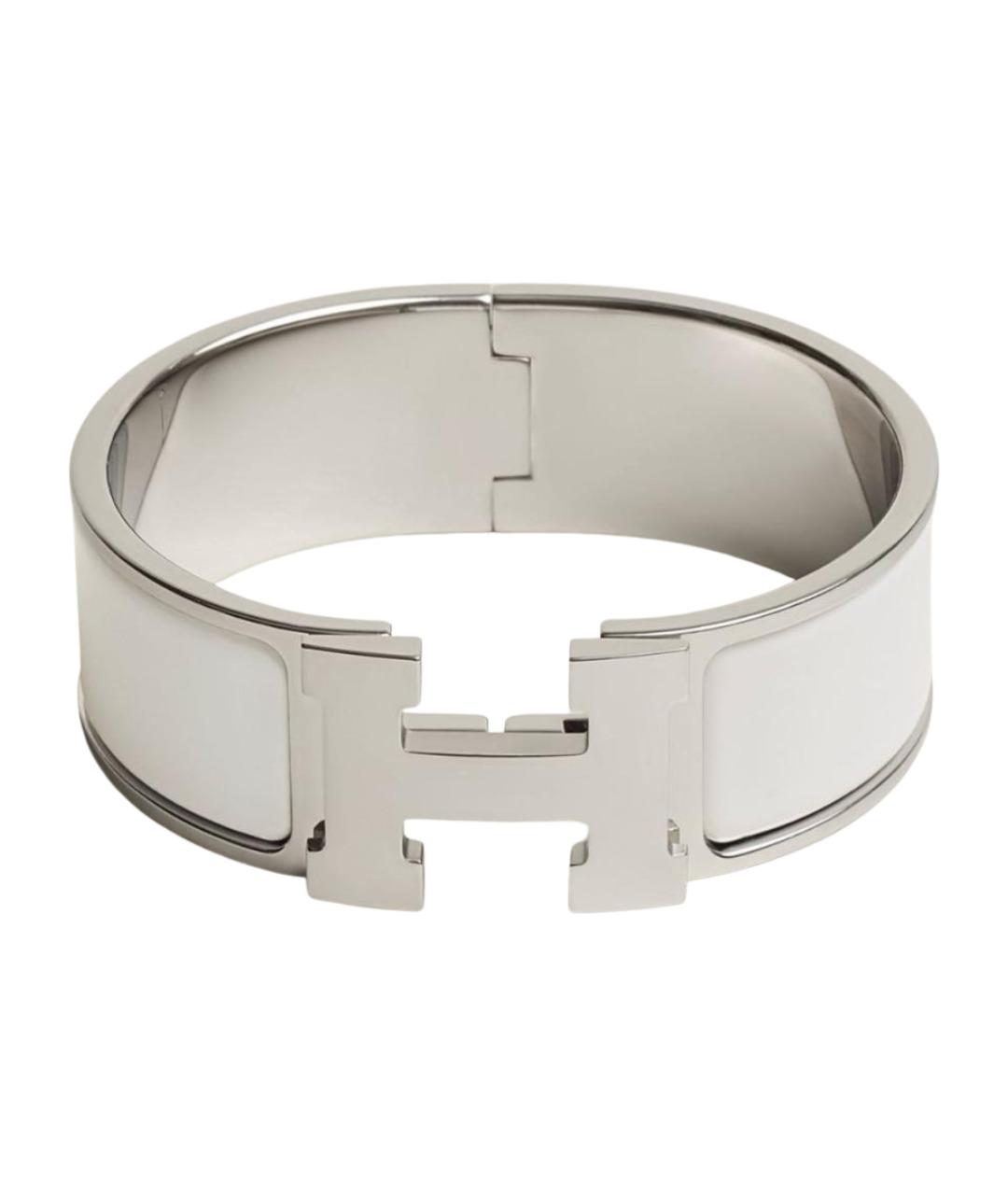 HERMES Белый металлический браслет, фото 1