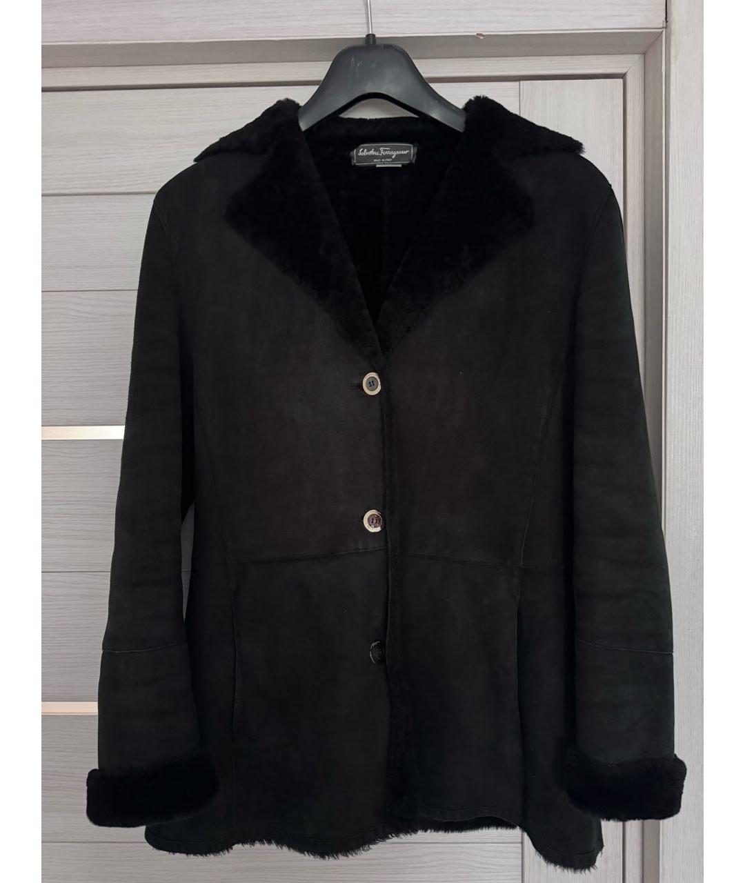 FERRAGAMO Черная меховая дубленка, фото 9