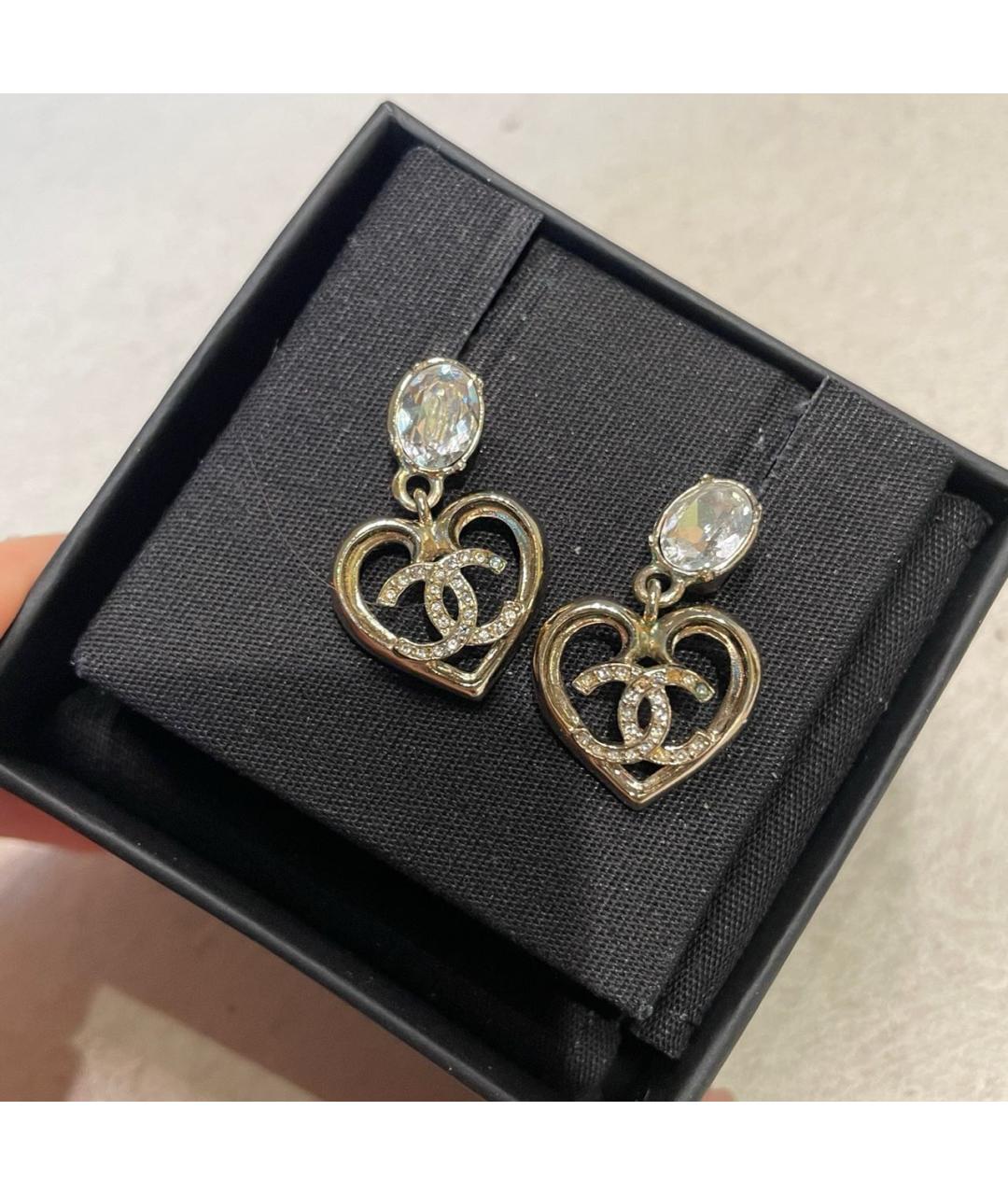 CHANEL Золотые металлические серьги, фото 7