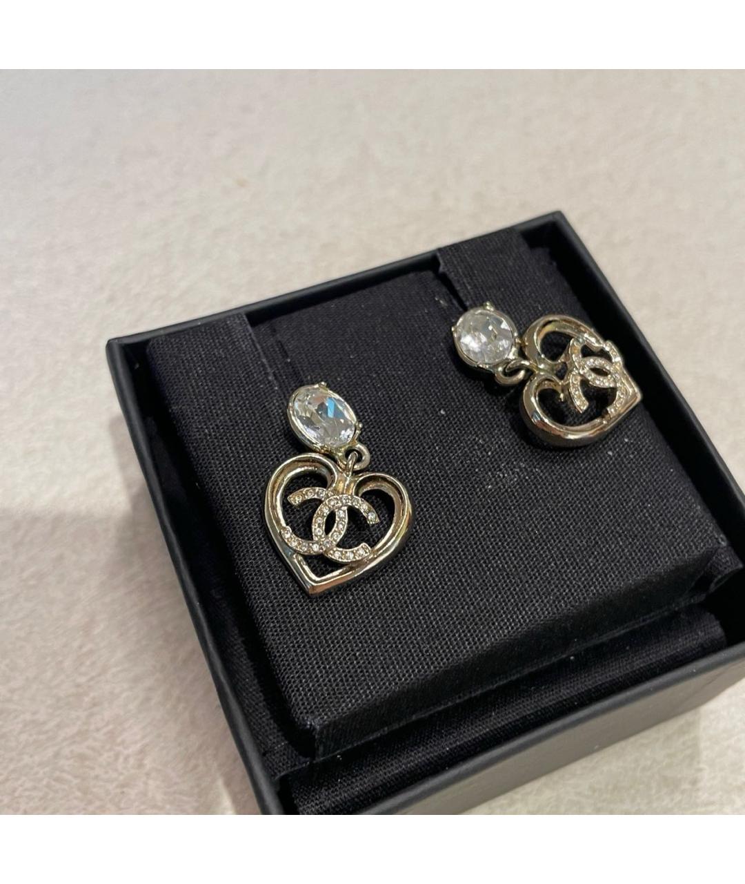 CHANEL Золотые металлические серьги, фото 5