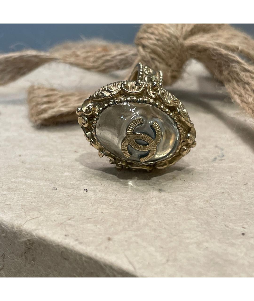 CHANEL Золотое металлическое кольцо, фото 2