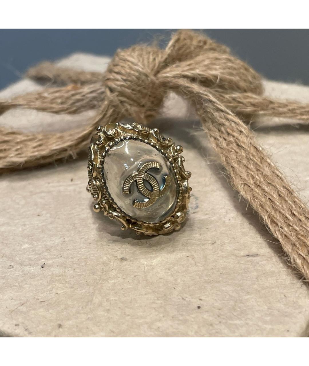 CHANEL Золотое металлическое кольцо, фото 5