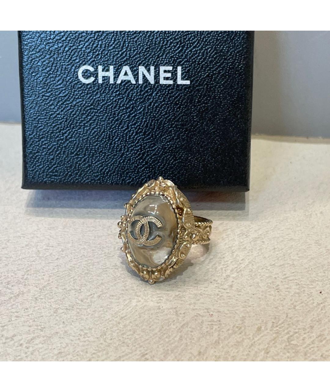 CHANEL Золотое металлическое кольцо, фото 9
