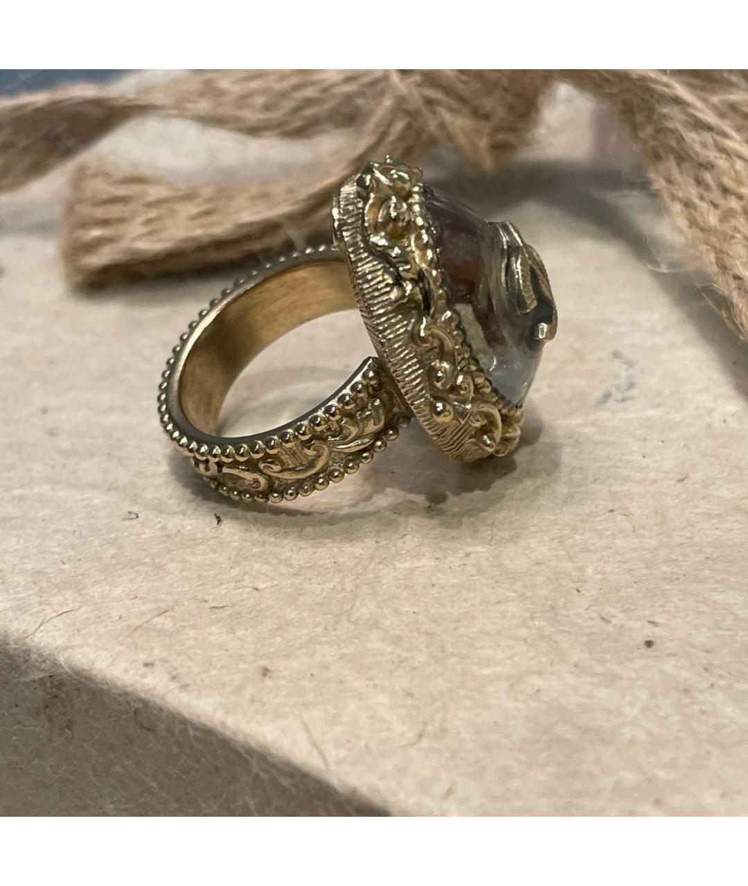 CHANEL Золотое металлическое кольцо, фото 7