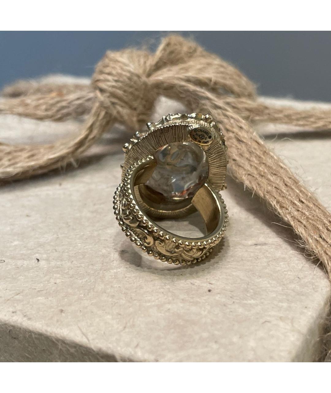 CHANEL Золотое металлическое кольцо, фото 8