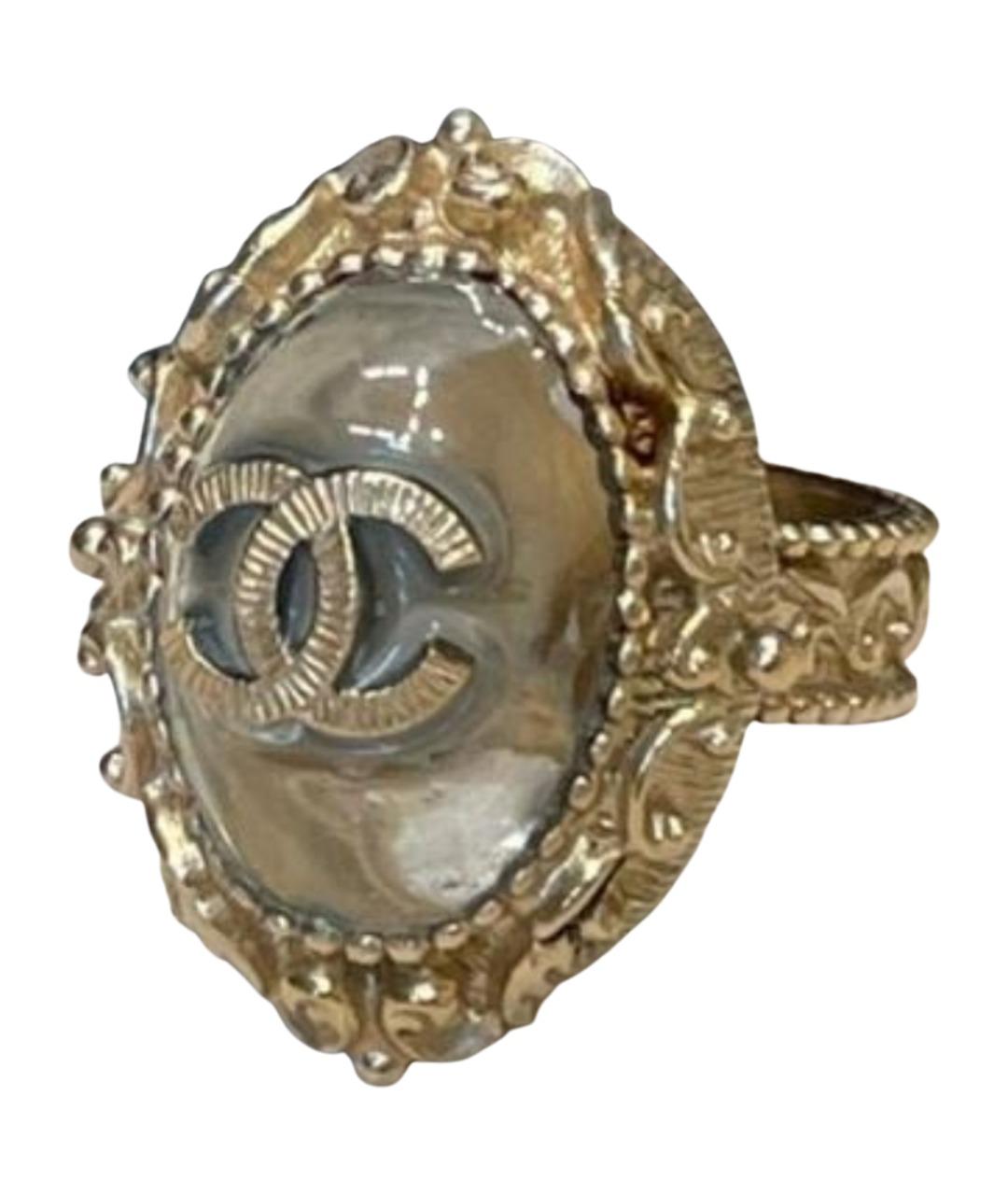 CHANEL Золотое металлическое кольцо, фото 1