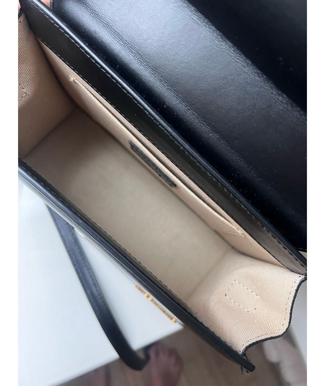 JACQUEMUS Черная кожаная сумка с короткими ручками, фото 4