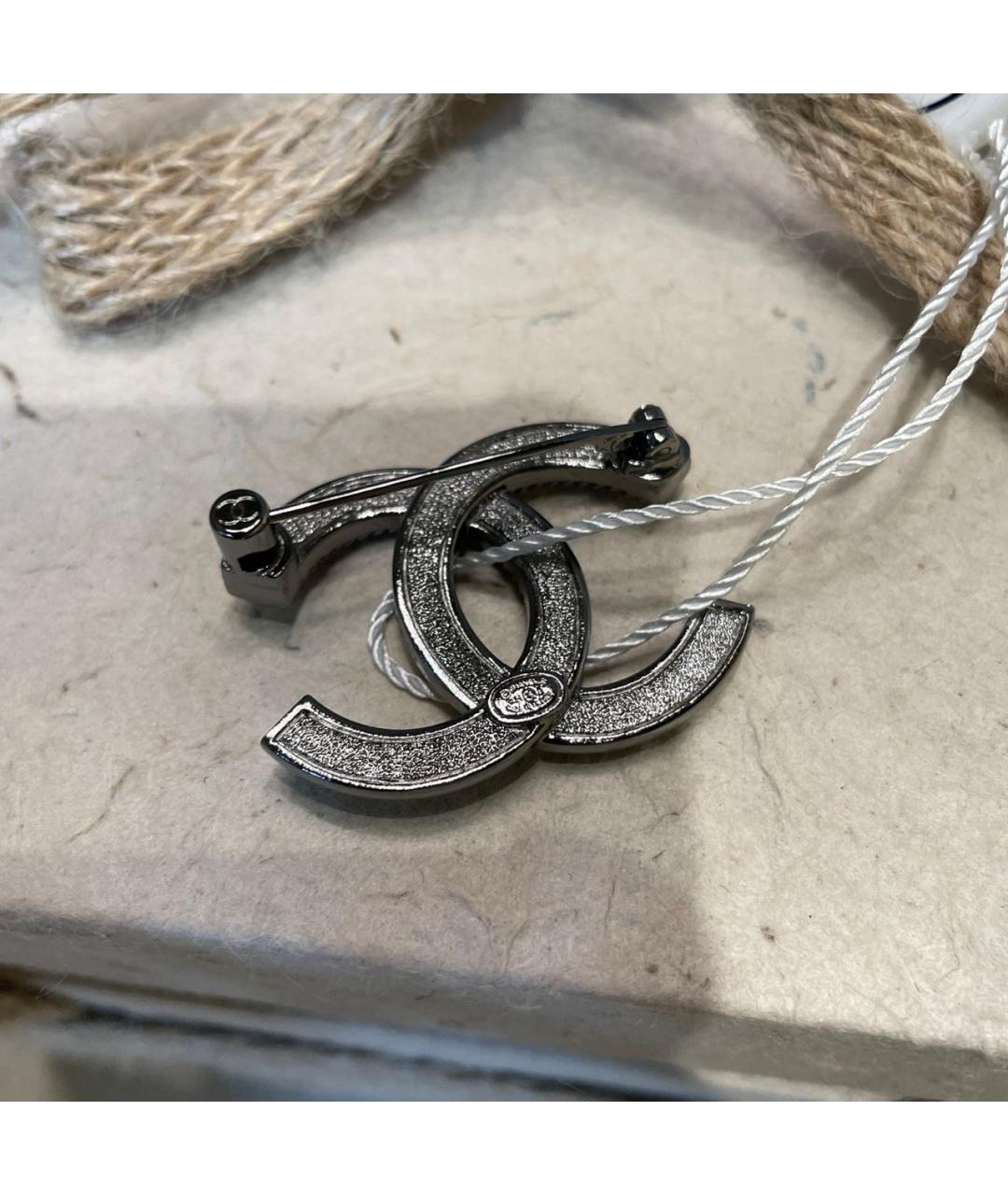 CHANEL Серебряная металлическая булавка / брошь, фото 4