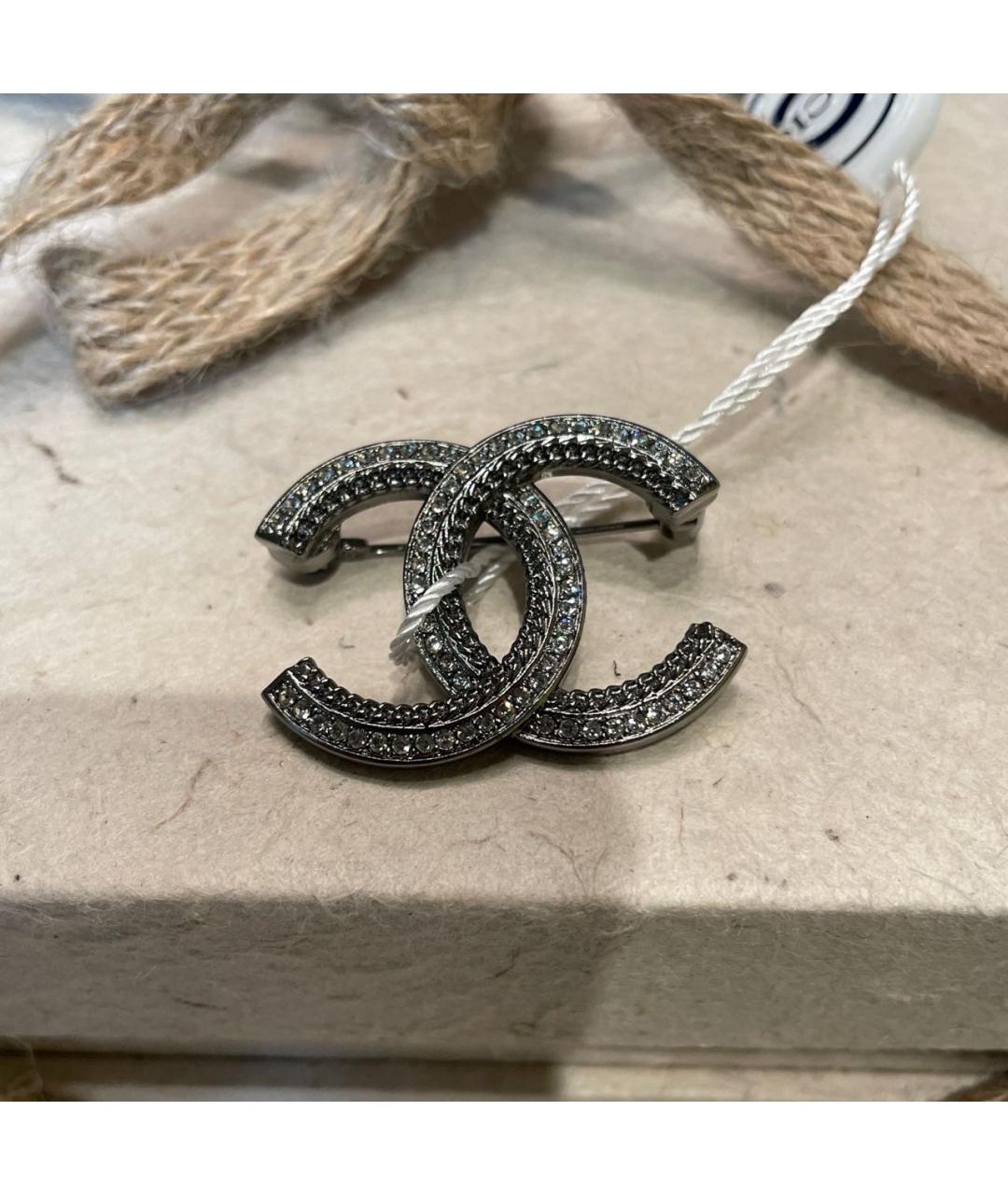 CHANEL Серебряная металлическая булавка / брошь, фото 5